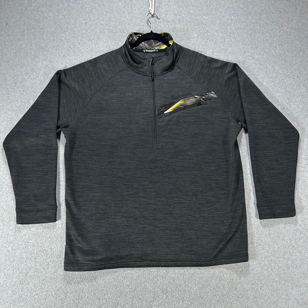 Huntworth Pullover 9138-HK/KN Mens XL Grey Outdoor Hunting Camo Trim